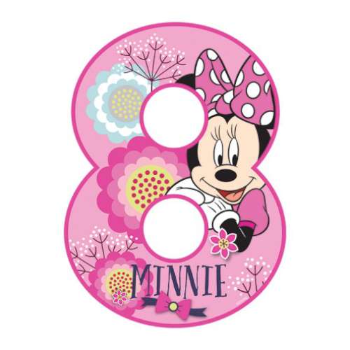 Minnie Mouse Number 8 Edible Icing Image - Click Image to Close